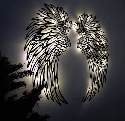 LED Engel Flügel Wandkunst - Tiefe & Eleganz