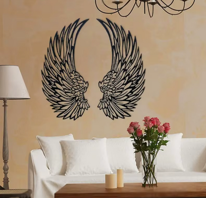 LED Engel Flügel Wandkunst - Tiefe & Eleganz