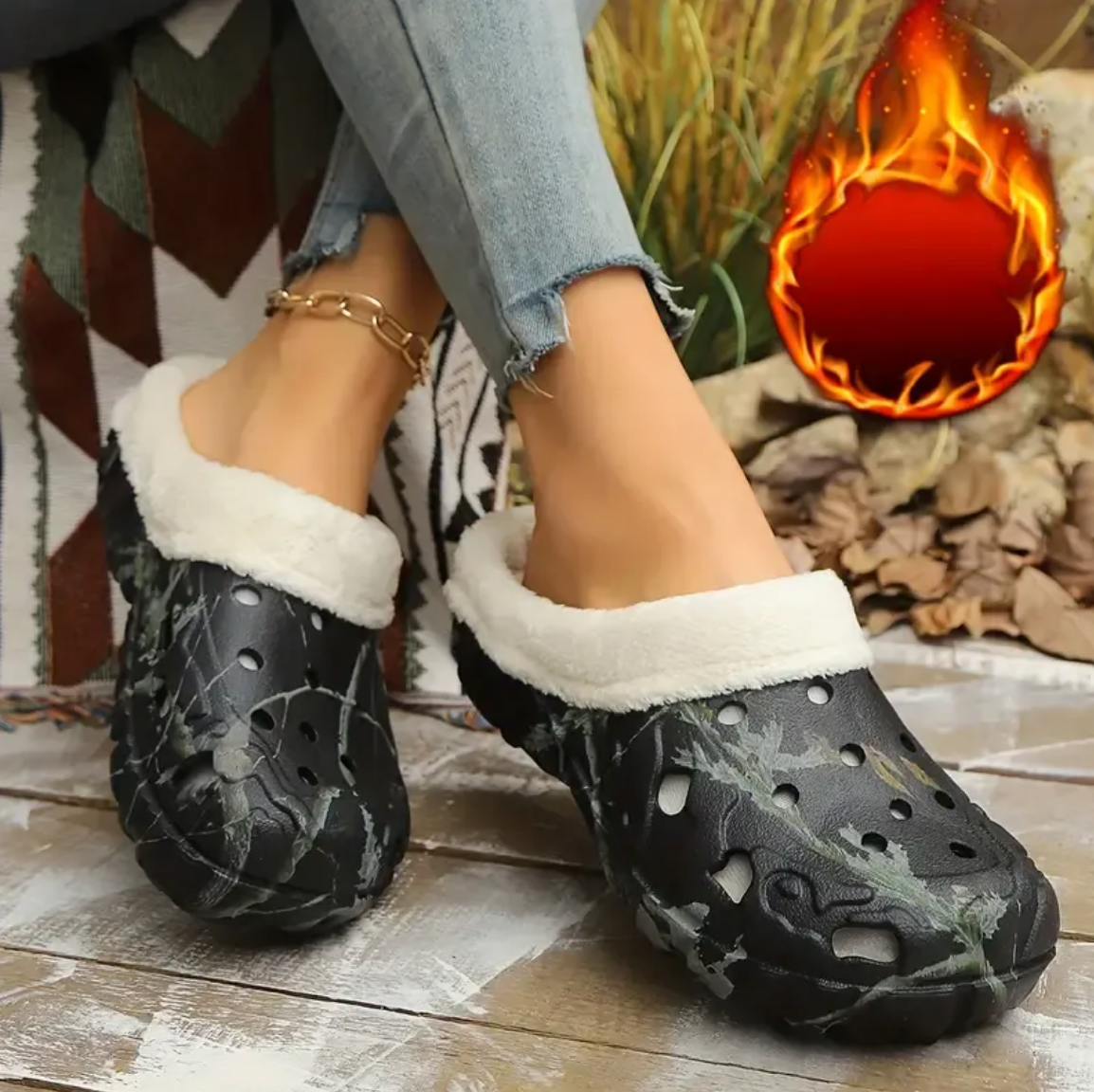 Gemütlichen Fleece Hausschuhe