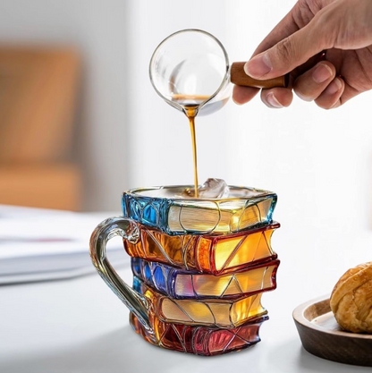 Handbemalte Buch-Tasse - Kunst & Geschenk