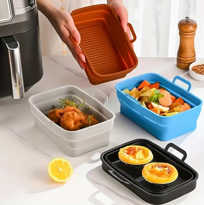 Silikon-Faltpad für Heißluftfritteuse – 2 Stück