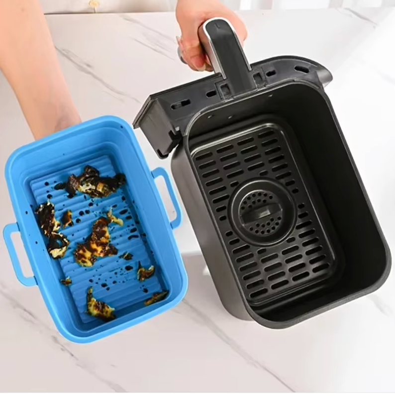 Silikon-Faltpad für Heißluftfritteuse – 2 Stück