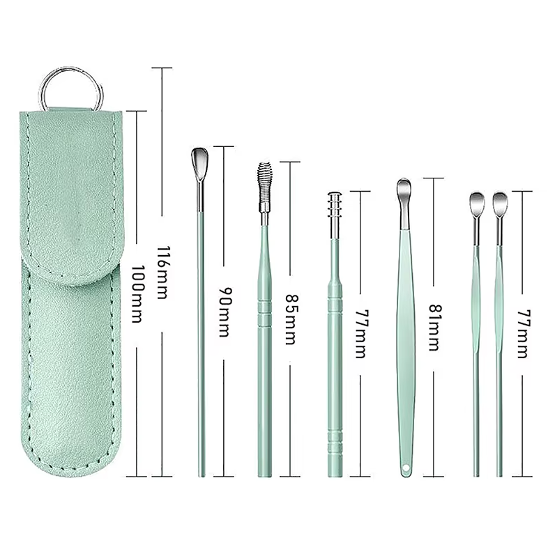 Edelstahl Ohren -Reinigungsset