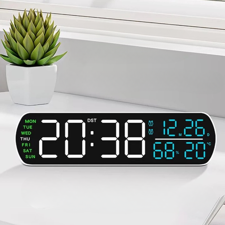 LumiTime™ RGB – Smarte 360° LED-Wanduhr mit Remote-Control