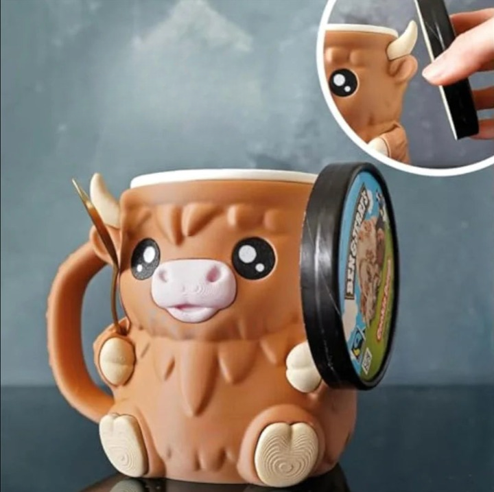 Hochlandrind Eisbecher-Halter