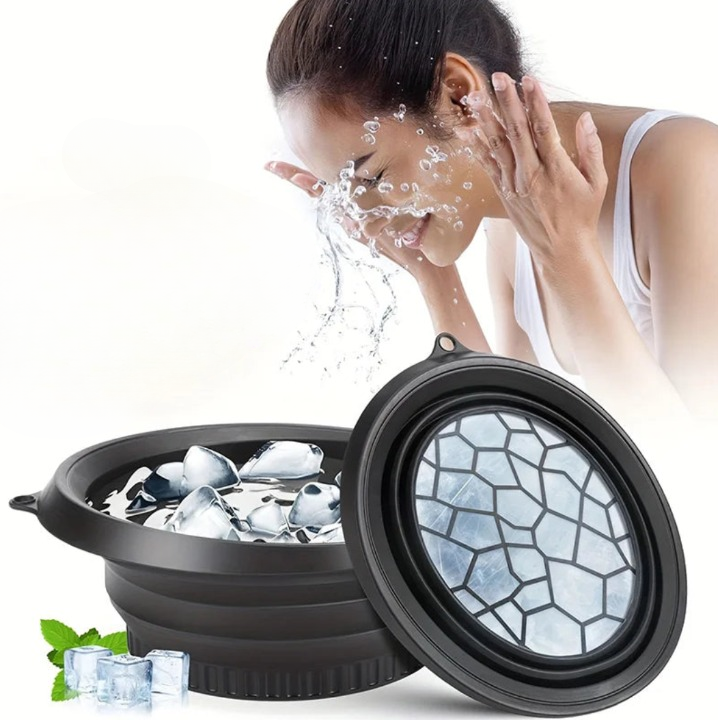 GlowChill – Faltbare Eis-Gesichtsschale aus Silikon