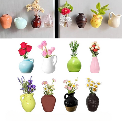 MagnoBloom – 3D Magnetische Mini-Vasen für Kühlschrank