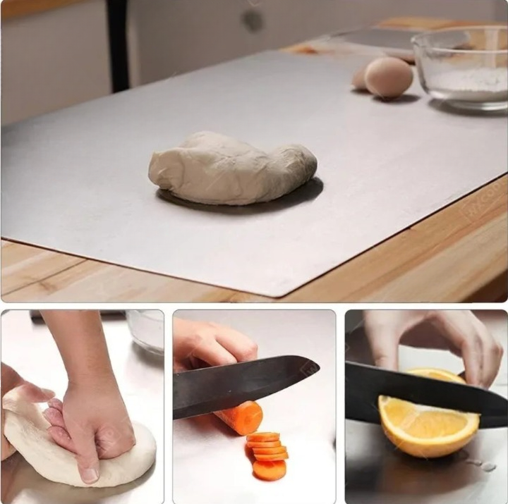 ClearPrep – Acryl-Schneidebrett mit Kantenlippe & Auffangschale