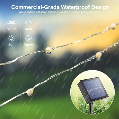 SolarGlow Copper – Wetterfeste Solar-Lichterkette mit 8 Modi