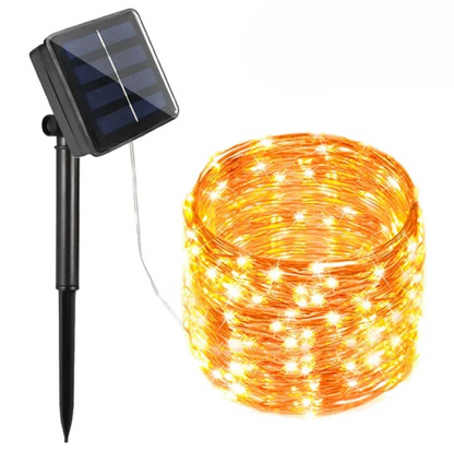 SolarGlow Copper – Wetterfeste Solar-Lichterkette mit 8 Modi