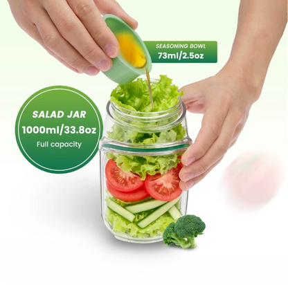 FreshFlip – Salad Pod mit Seitenöffnung & Edelstahl-Gabel