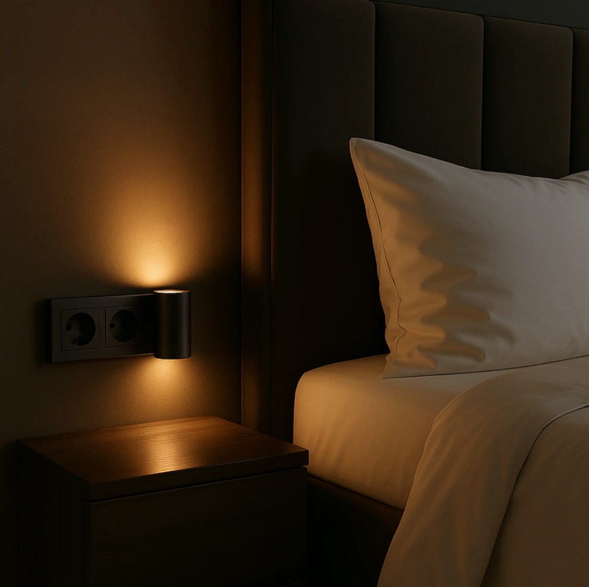 LuminaPlug – LED-Steckdosenleuchte mit Dimmfunktion & Sensor