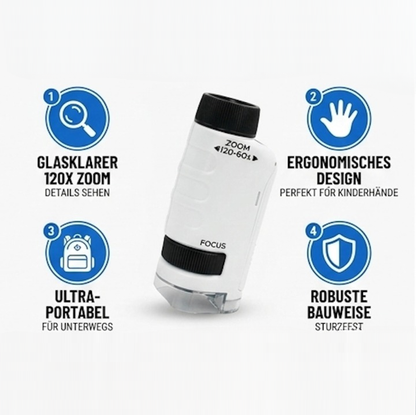 NanoScope – Mobiles Kinder-Mikroskop mit LED