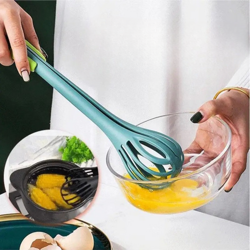 KitchenHero™ 3-in-1 – Schneebesen, Küchenzange & Greifer