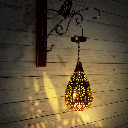 LumiaDrop™ – Vintage Solar-Hängelaterne mit Schatteneffekt