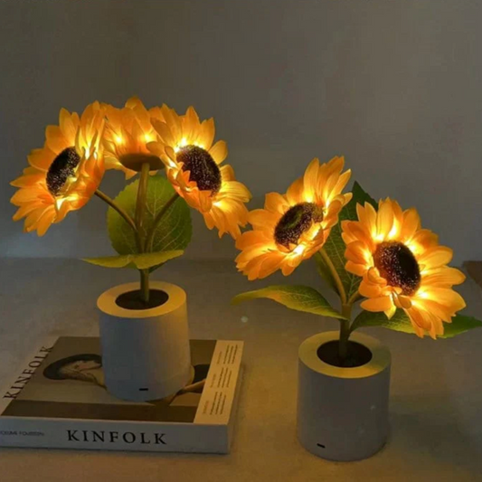 SunGlow™ – Die wiederaufladbare Sonnenblumenlampe