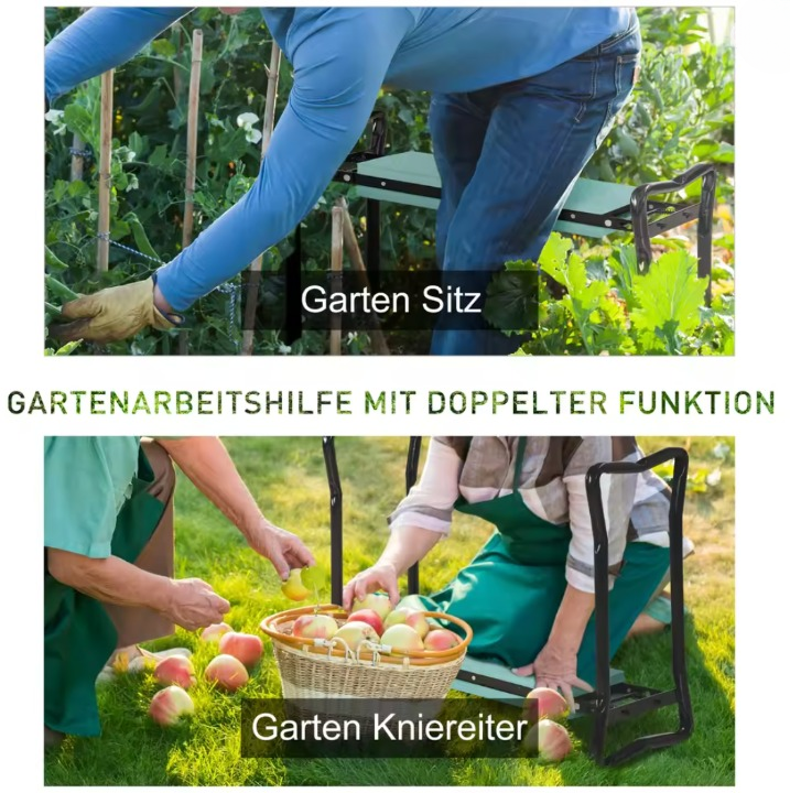 KneeRelief™ – Ergonomische 2-in-1 Kniebank & Gartenhocker