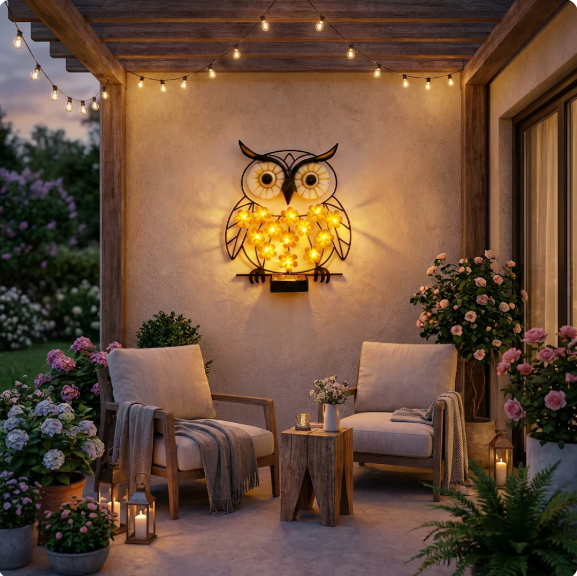 OwlGlow™ – Die Solar-Wanddeko die Nachts Automatisch Leuchtet