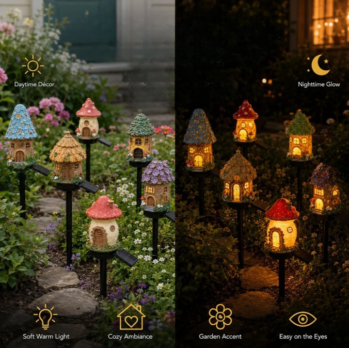 FairyMoss™ – Solar Paddestoelhuisje für den Garten