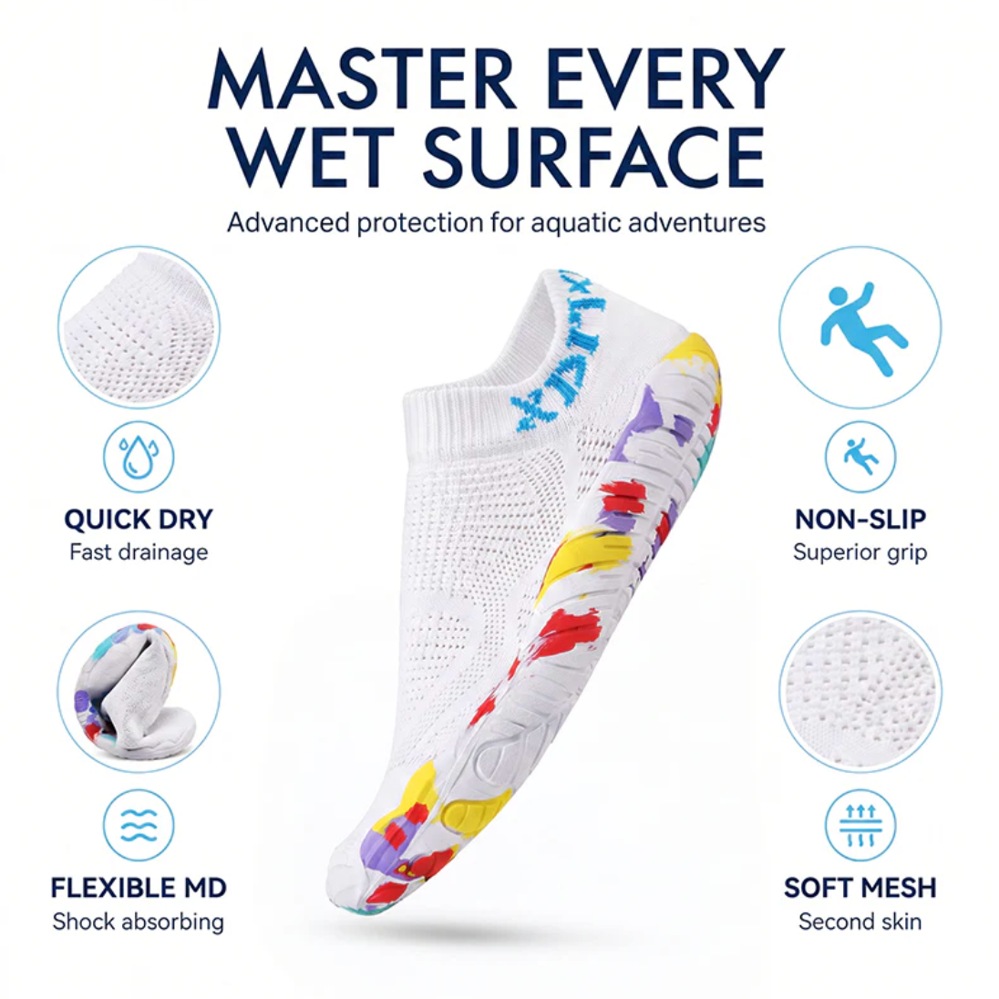 WaveWalk™ – Atmungsaktive Wasserschuhe