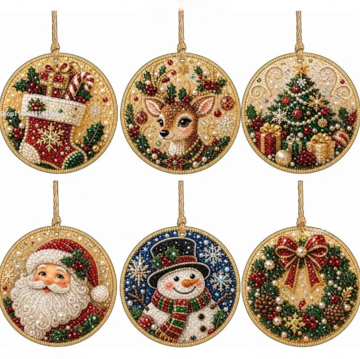 Glitzora – Diamond-Painting Weihnachtsanhänger-Set