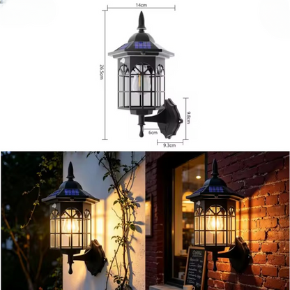 Ferrolux – Solar-Wandlaterne im Retro-Design