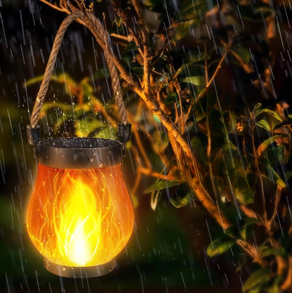 Flamora – Solar-Flammenlaterne für Garten & Terrasse