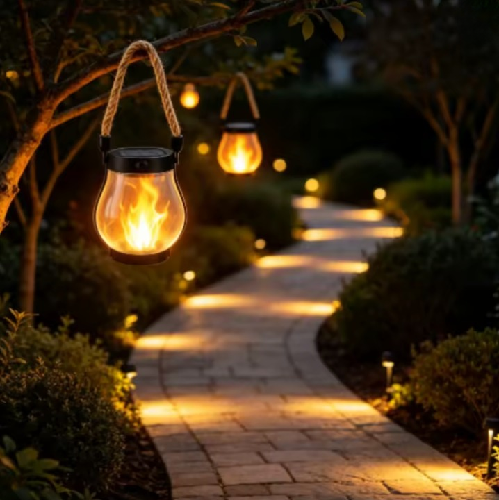 Flamora – Solar-Flammenlaterne für Garten & Terrasse