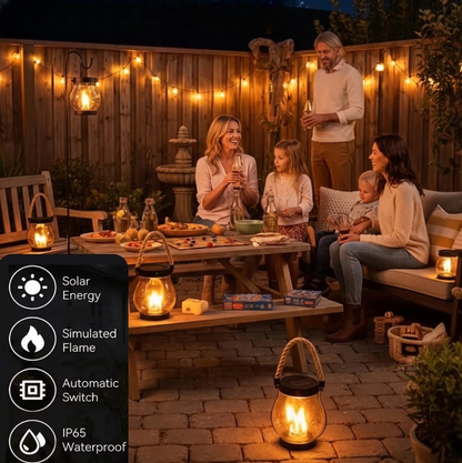 Flamora – Solar-Flammenlaterne für Garten & Terrasse