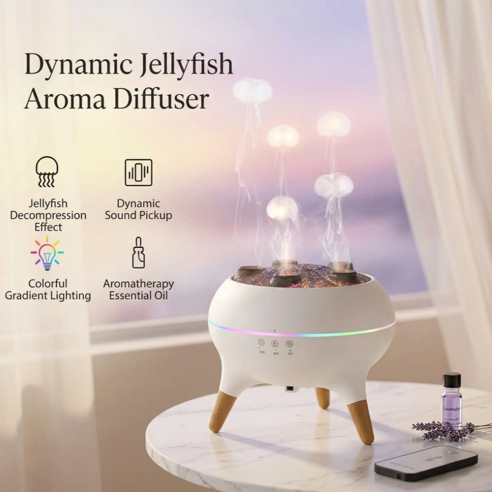 Quallux – Quallen-Luftbefeuchter mit Aromadiffusor