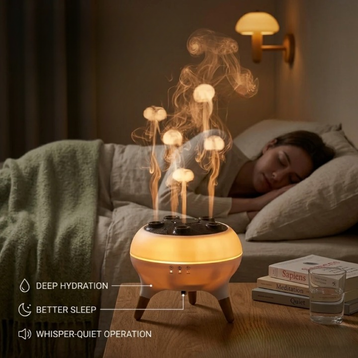 Quallux – Quallen-Luftbefeuchter mit Aromadiffusor