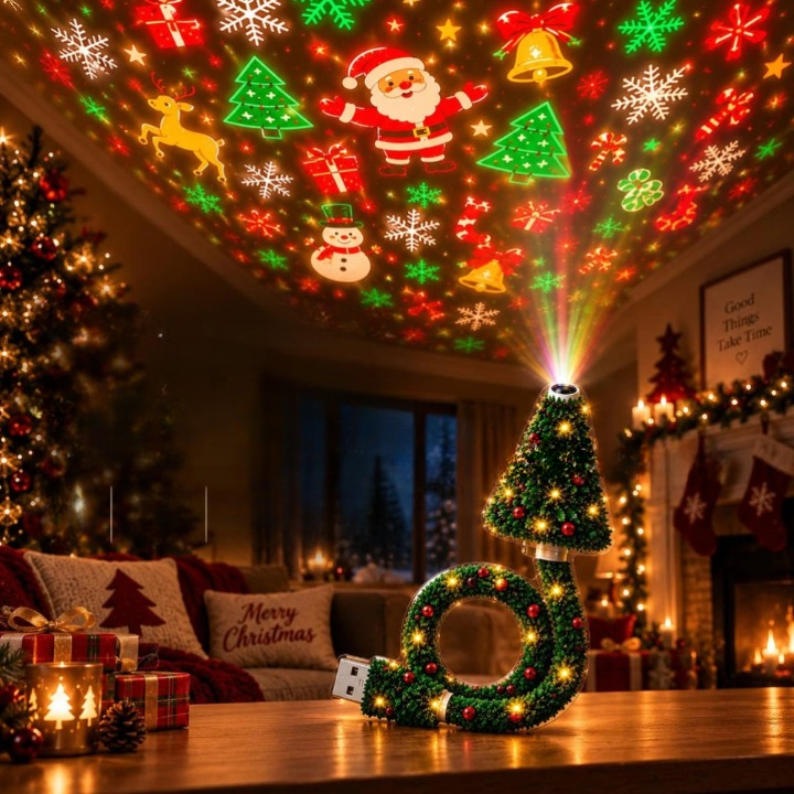 Sternalux – Weihnachts-Projektorlampe mit Lichtmustern