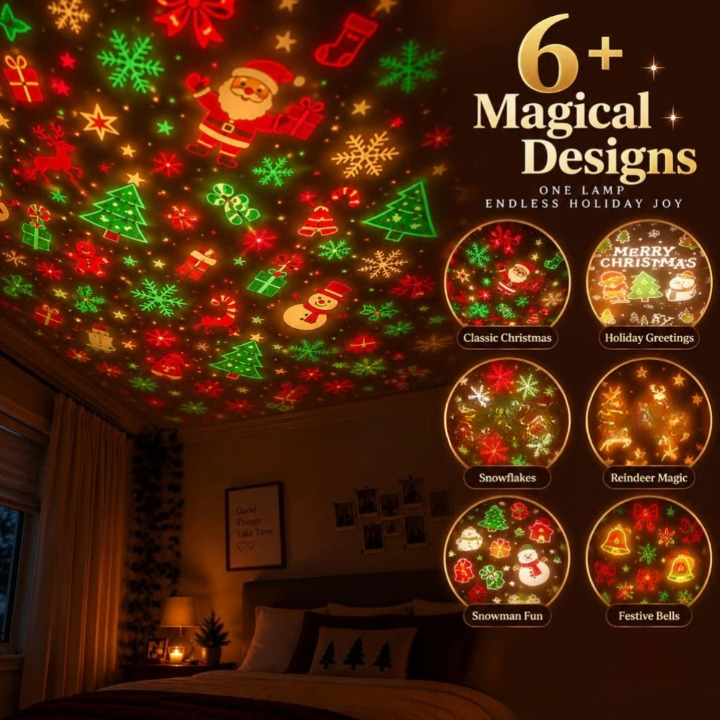 Sternalux – Weihnachts-Projektorlampe mit Lichtmustern