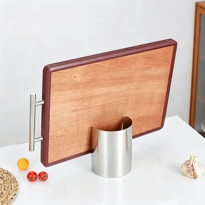 DualRest – Edelstahl Utensilienhalter mit Schneidebretthalterung