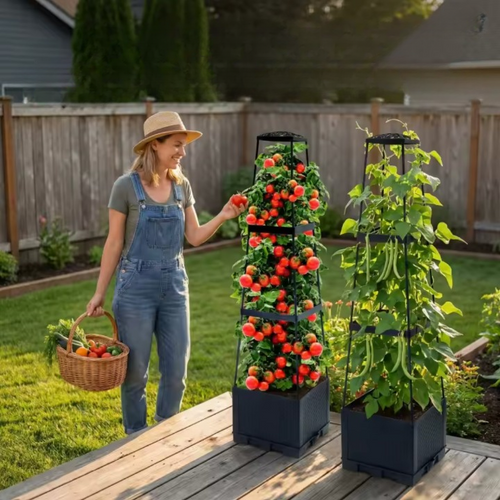 GrowTower – Rankgitter mit Pflanzkasten