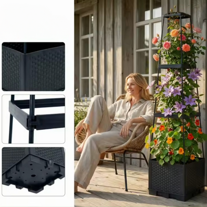 GrowTower – Rankgitter mit Pflanzkasten
