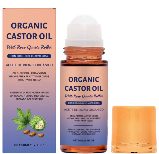 Bio-Rizinusöl-Roll-on mit Rosenquarz