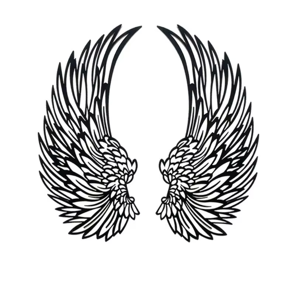 LED Engel Flügel Wandkunst - Tiefe & Eleganz