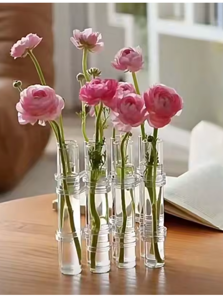 FlexiFlora – Modulare Scharnier-Vase aus Kristallglas