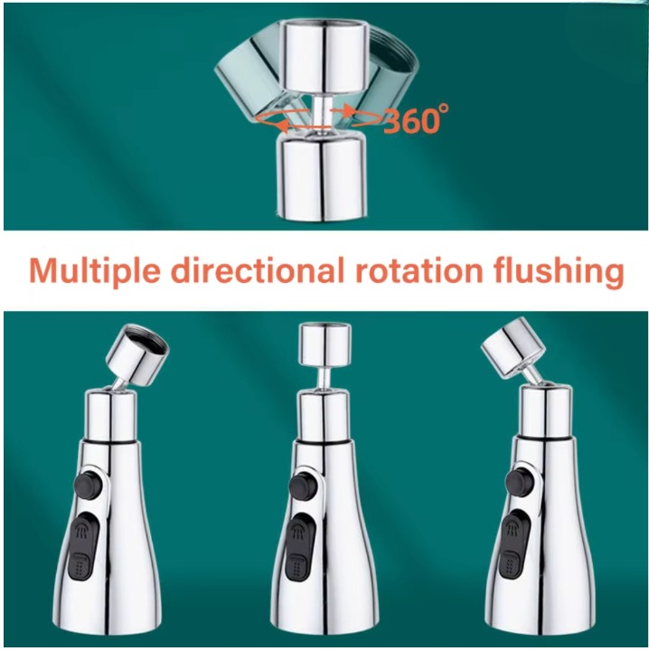 AquaFlex™ 3-in-1 – 720° Hochdruck-Hahnaufsatz
