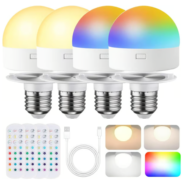 Wiederaufladbare Glühbirnen mit Fernbedienung