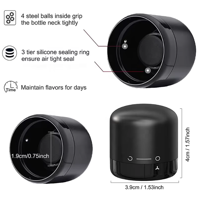 Silikonversiegelter Wein-, Bier- und Sektverschluss