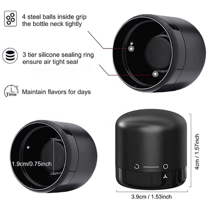 Silikonversiegelter Wein-, Bier- und Sektverschluss