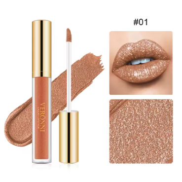 Metallischer flüssiger Diamantglitzer-Lippenstift