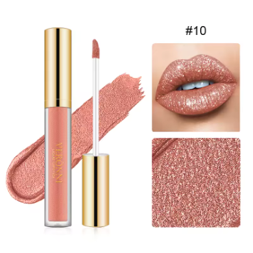 Metallischer flüssiger Diamantglitzer-Lippenstift