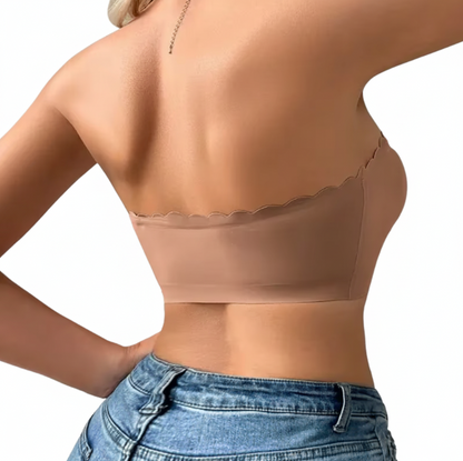 Trägerloser Bandeau-BH mit Frontverschluss