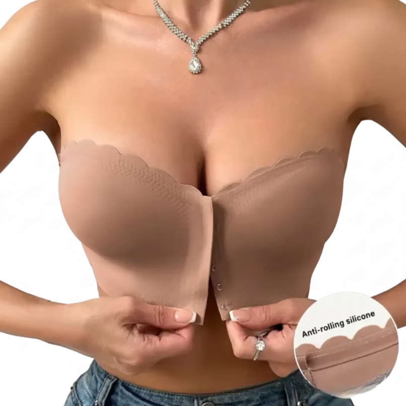 Trägerloser Bandeau-BH mit Frontverschluss