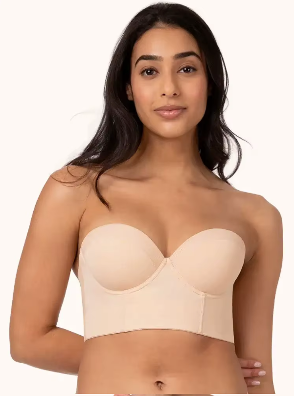 Trägerloser BH mit tiefem Rückenausschnitt