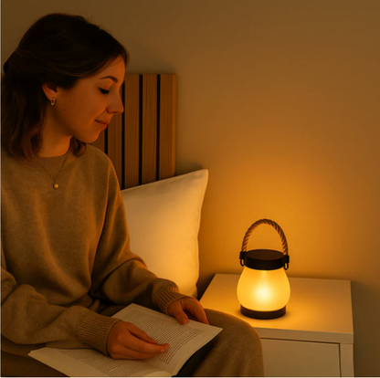 Solarzelle-Laterne mit realistischem Flammeneffekt