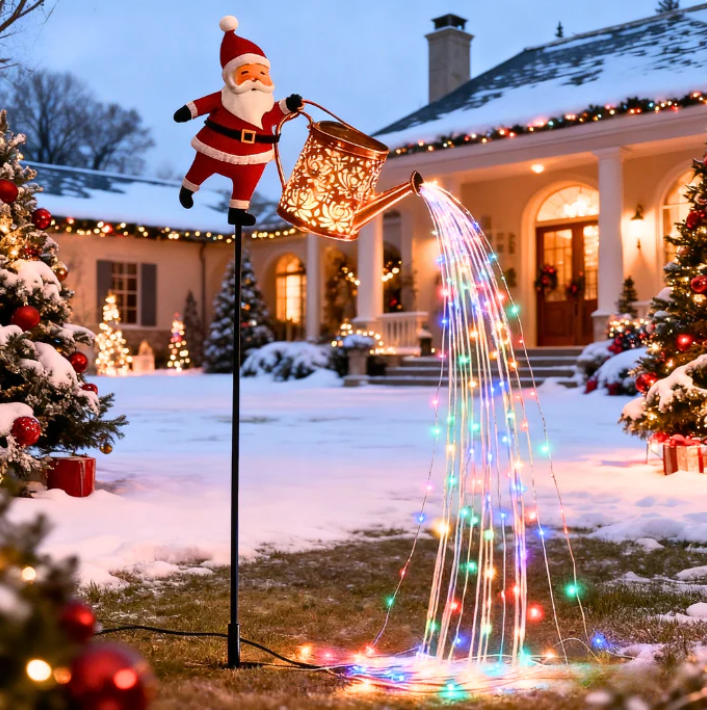 Solarbetriebene Weihnachtsmann-Gartensteckleuchte